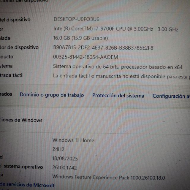 PC GAMING I7 9700F, 16GB, GTX 1070 8GB.