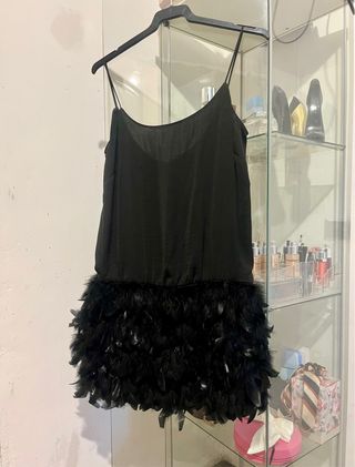 Vestido negro Stradivarius talla S