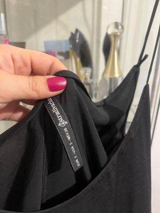 Vestido negro Stradivarius talla S