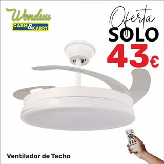 Ventilador techo blanco con mando