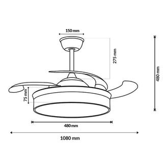 Ventilador techo blanco con mando