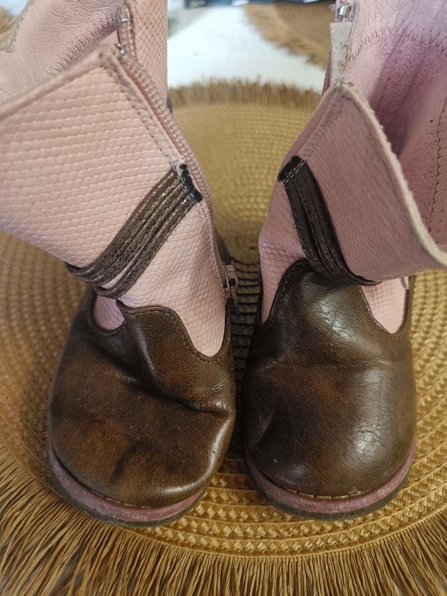 Botas niña Kid Club marrón-rosa