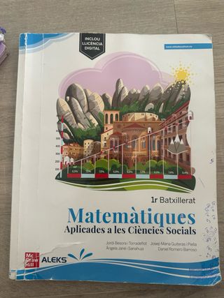 libro matematicas 1 bach