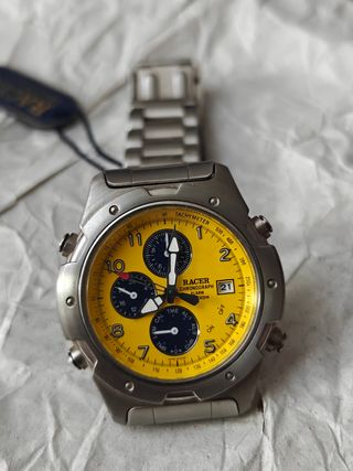 Reloj Racer Cronógrafo Amarillo