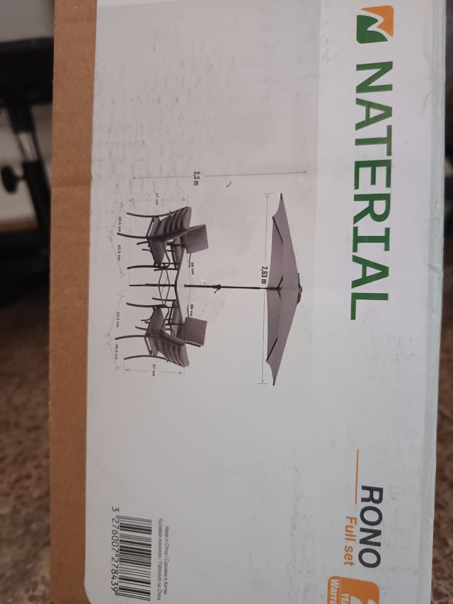 Set terraza RONO - Sombrilla gris