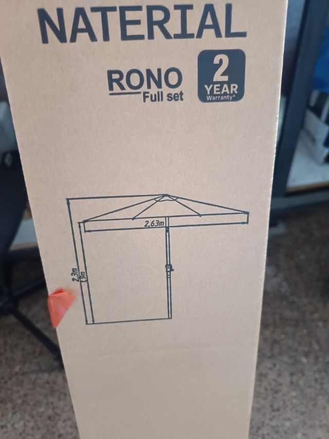 Set terraza RONO - Sombrilla gris