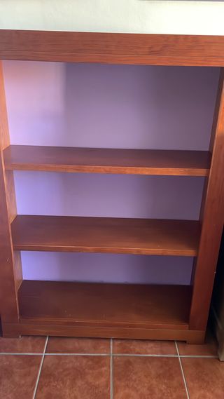 Estantería madera marrón-morada