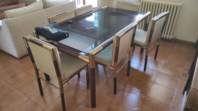Mesa cristal + 6 sillas - Comedor