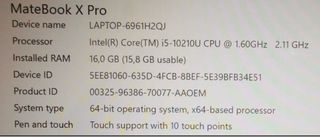 HUAWEI MateBook X Pro