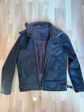 Chaqueta aviador piel marrón