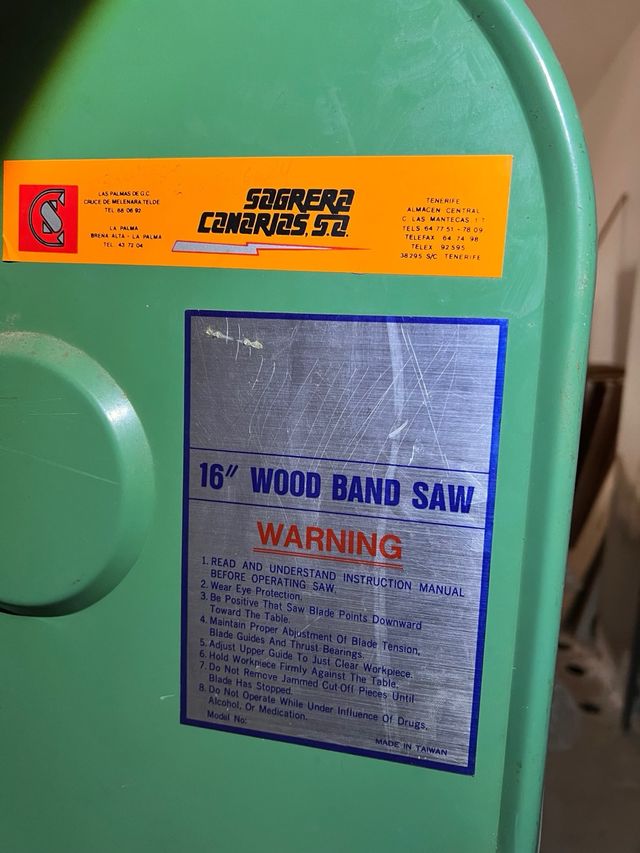 Sierra cinta 16" usada