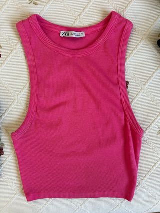 4 tops Zara - Blanco, Negro, Rosa
