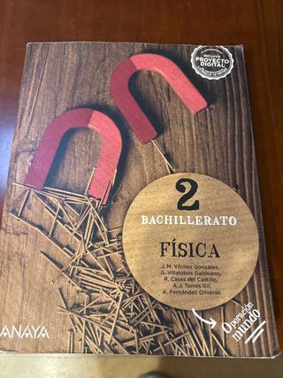 libro de Física de segundo de bachiller. Anaya.