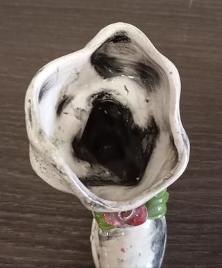 ESCULTURA, FORMA DE BOTA DE PORCELANA CAPODIMONTE 