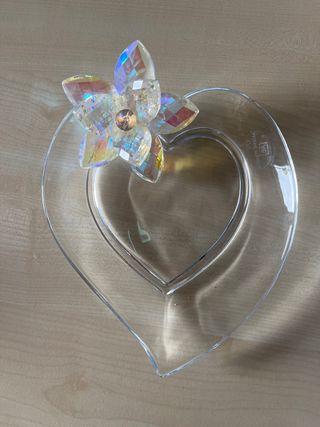 Piatto cuore cristallo Swarovski