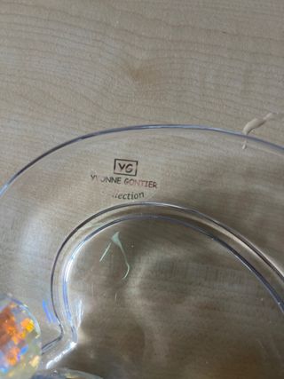 Piatto cuore cristallo Swarovski