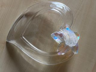 Piatto cuore cristallo Swarovski