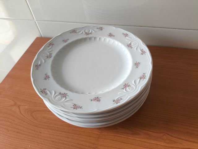 8 Platos Planos Porcelana