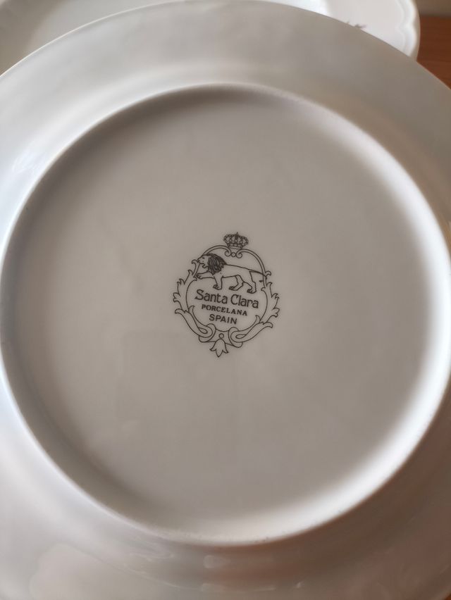 8 Platos Planos Porcelana