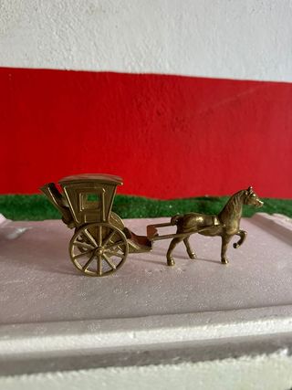 Carruaje miniatura bronce