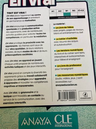  libro de texto de francés 
