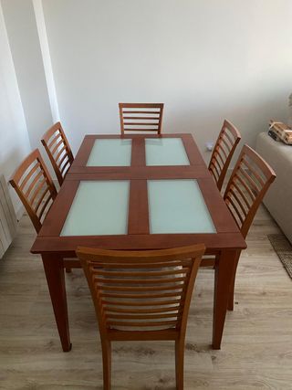 Mesa comedor 6 sillas - Madera