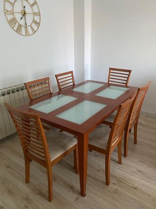 Mesa comedor 6 sillas - Madera