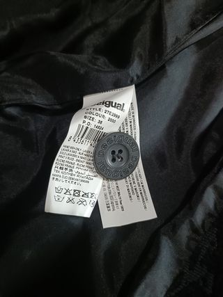 Abrigo Desigual negro T36 NUEVO! (usado 3 veces)