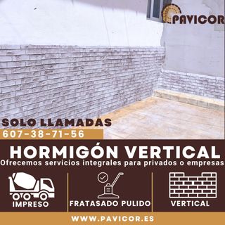 Hormigón vertical impreso pulido