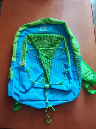 Mochila infantil azul y verde