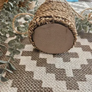 3 Cestas colgantes eucalipto artificial
