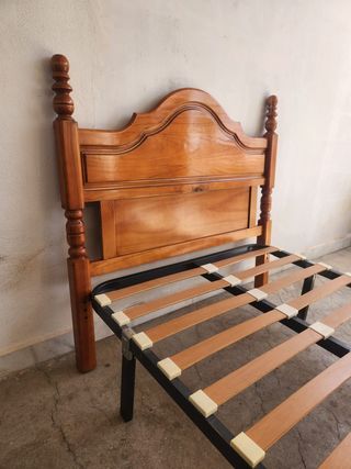 Cabecero cama pino + canapé