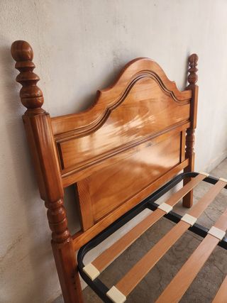 Cabecero cama pino + canapé