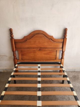 Cabecero cama pino + canapé