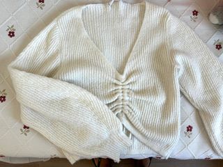 Jersey blanco fruncido - Talla Xs, tallaje grande 
