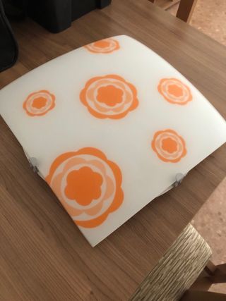 Plafón techo flores naranja