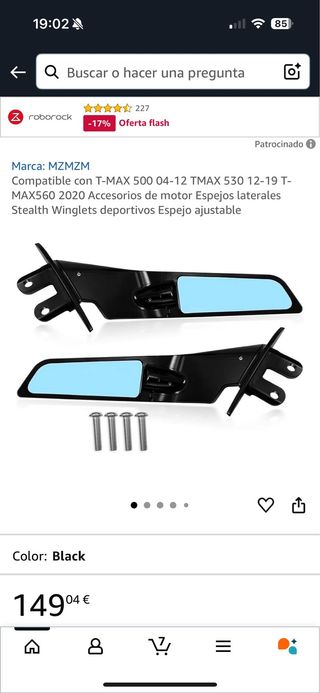 Espejos T-MAX 500-560 negros