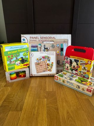 Lote juguetes montesori mas puzzles de regalos