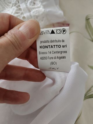 Top maglia pizzo bianca taglia M
