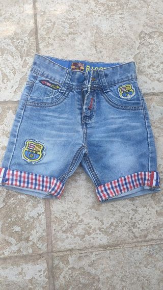 Shorts vaqueros niño FC Barcelona