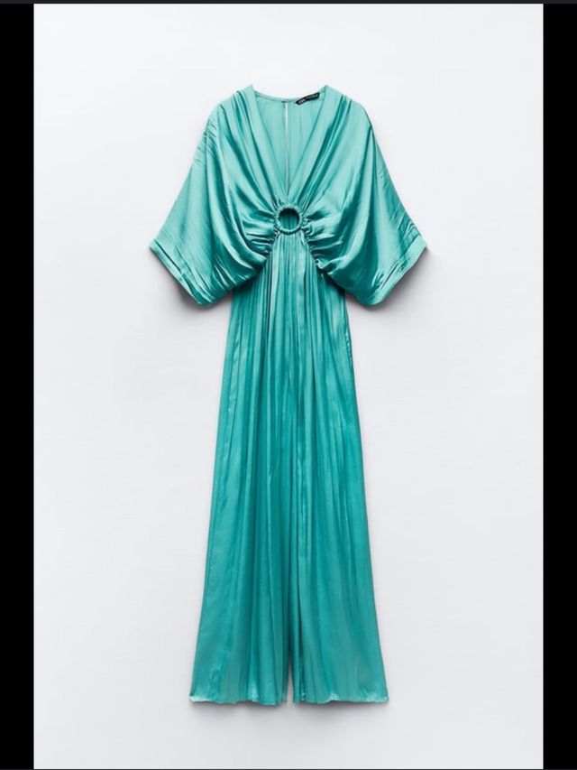 Mono Zara turquesa plisado. Muy buen estado