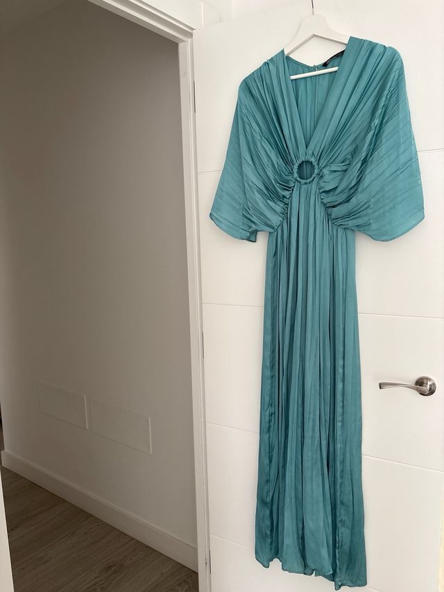 Mono Zara turquesa plisado. Muy buen estado