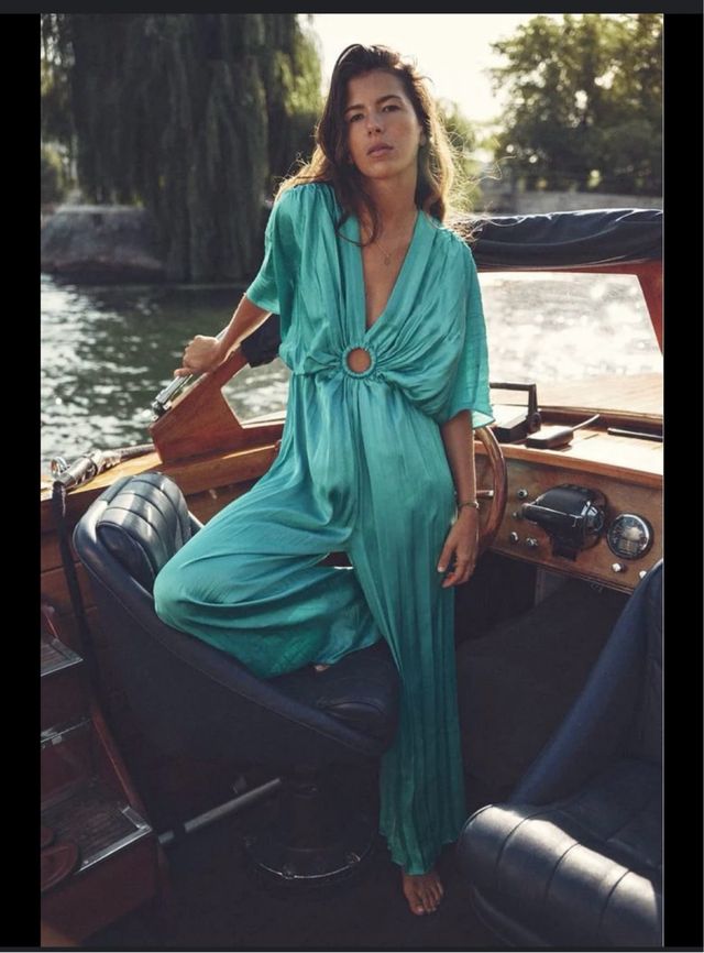 Mono Zara turquesa plisado. Muy buen estado