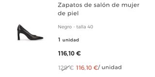 Zapatos salón piel mujer -talla 40