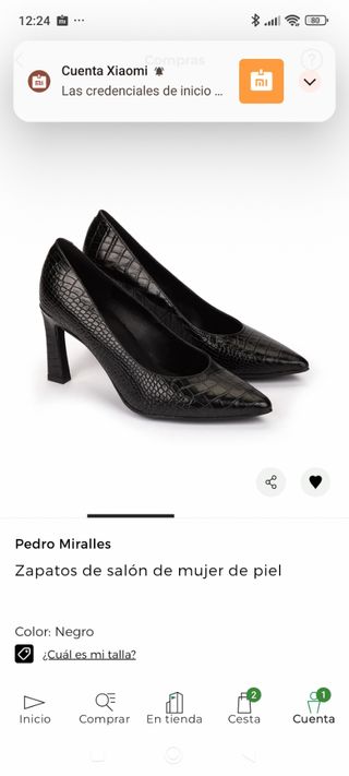 Zapatos salón piel mujer -talla 40