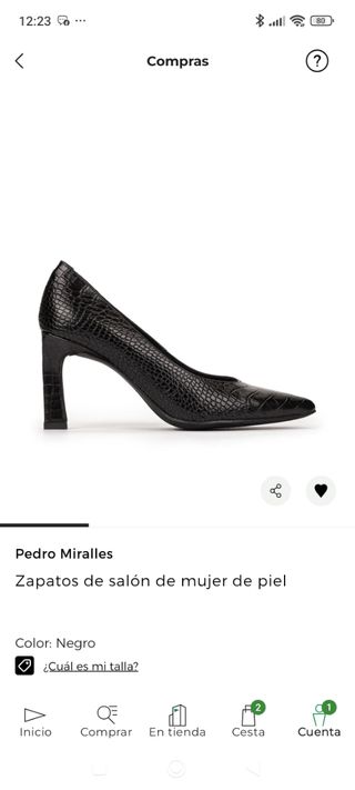 Zapatos salón piel mujer -talla 40