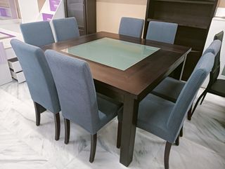 Mesa comedor cuadrada 8 sillas