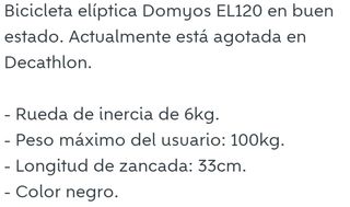 Bicicleta elíptica Doymos 120
