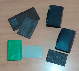 Tarjeteros de piel - 5 uds