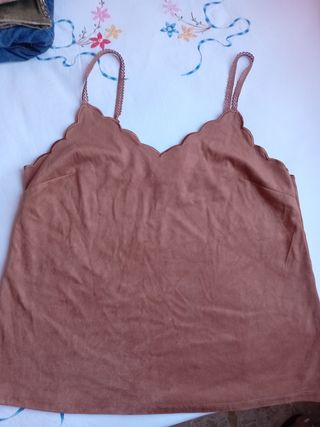 Top marrón de verano
